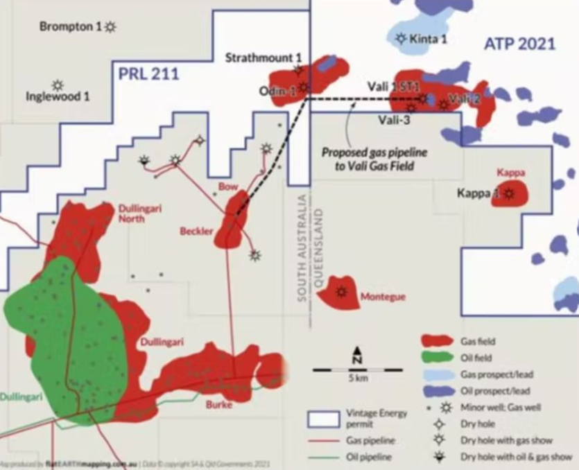 Vintage Energy and Exploration, Inc. would soon the development work of Odin, the natural gas discovery in PRL 211 in the South Australian sector of Cooper basin.