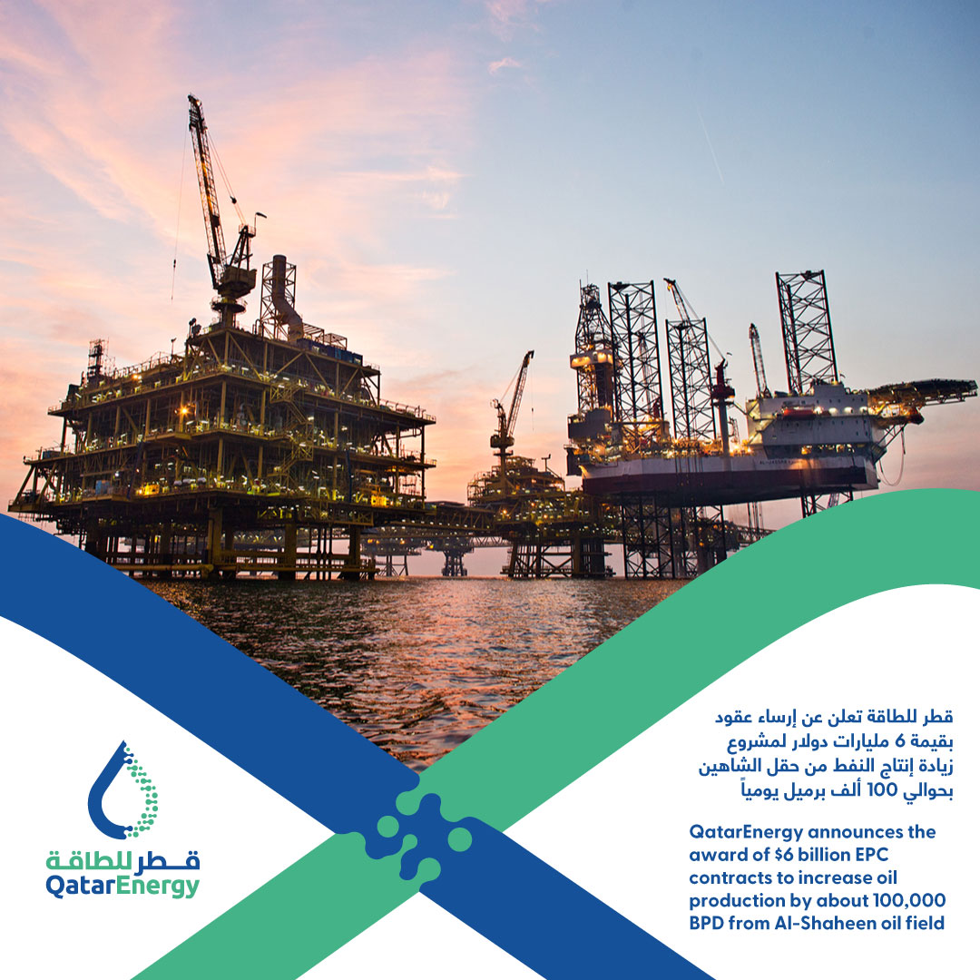 QatarEnergy se embarca en una monumental ampliación de 6.000 millones de dólares del campo Al-Shaheen, que aumentará la producción de petróleo en 100.000 Barriles por día